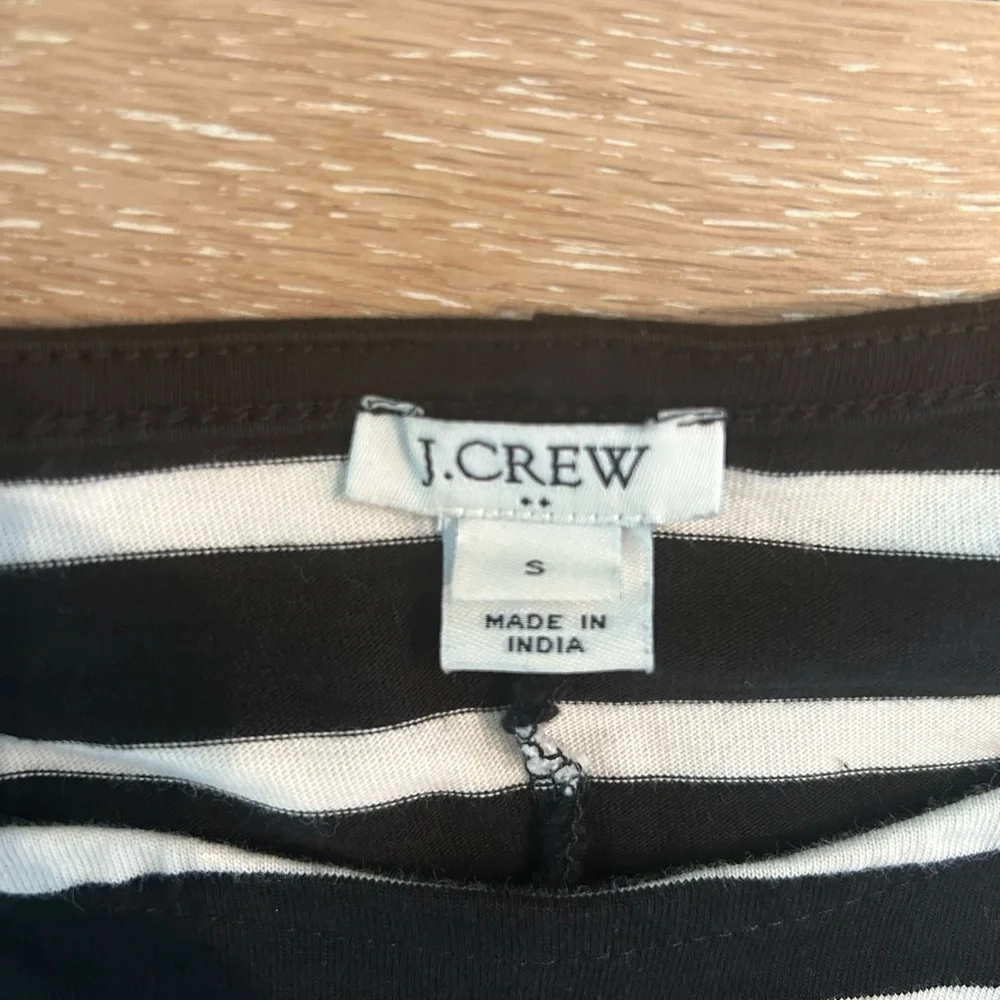 J.‎ Crew black and white striped dress size small